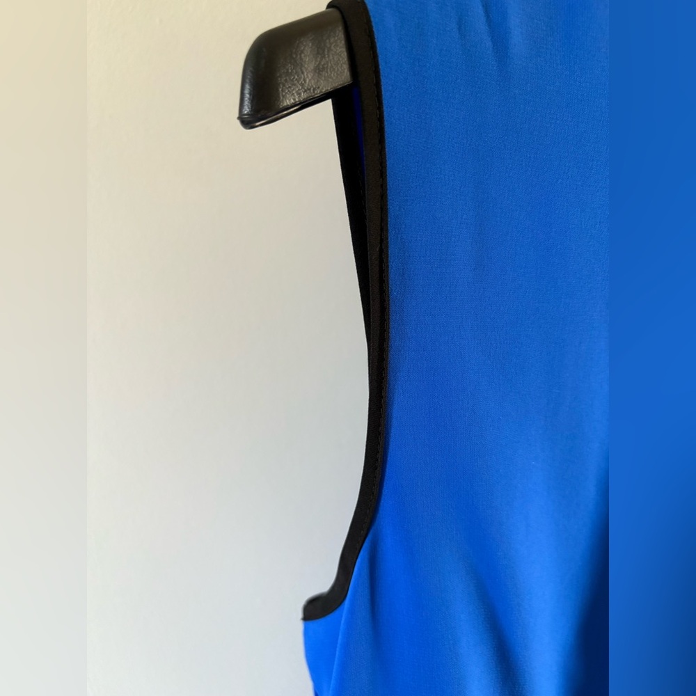 Calvin Klein Designer Blue Ruffled Sleeveless Blouse XL - Picture 3 of 5